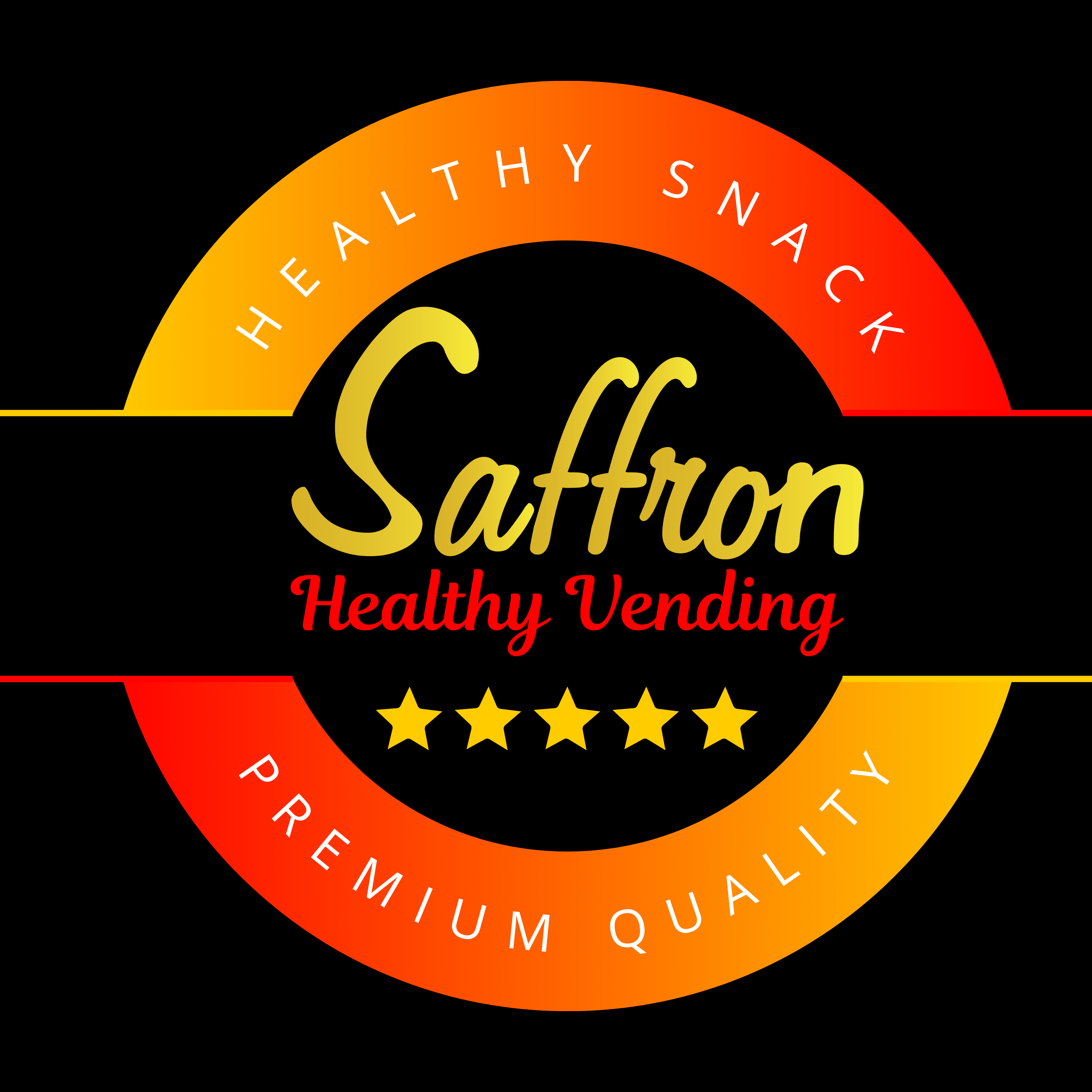 Saffron Healthy Vending branding